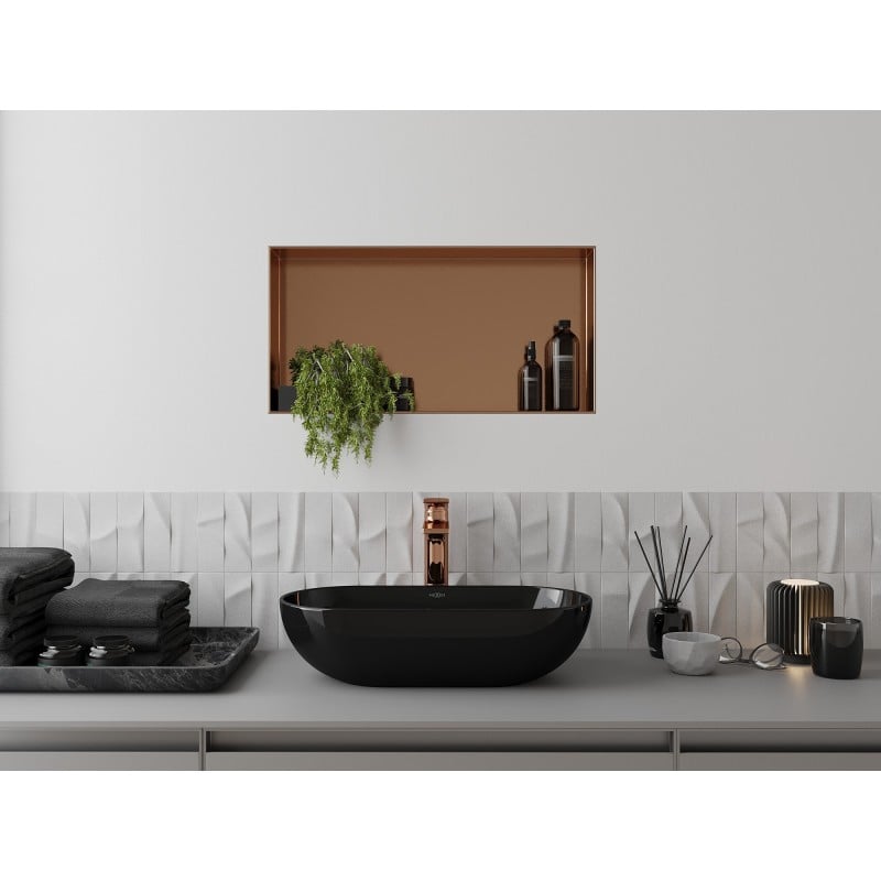 Mexen X-Wall-NR raft de nișă fără fațetă 60 x 30 cm, cupru periat - 19C1603010
