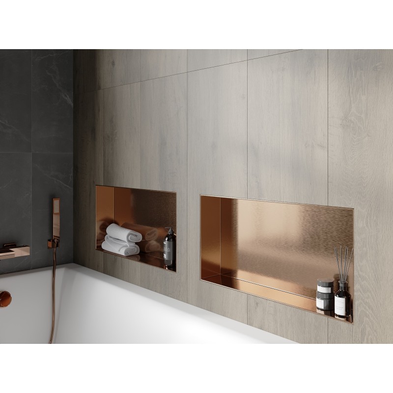 Mexen X-Wall-NR raft de nișă fără fațetă 60 x 30 cm, cupru periat - 19C1603010