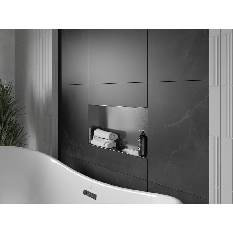 Mexen X-Wall-NR raft încastrat fără ramă 60 x 30 cm, gri armă periat - 19E1603010