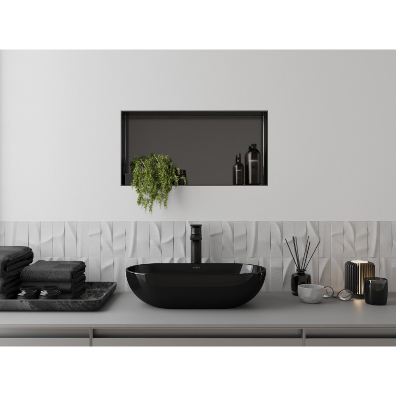 Mexen X-Wall-NR raft pentru nișă fără brida 60 x 30 cm, gri metalic periat - 19E1603010
