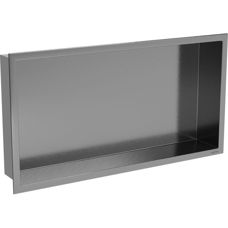 Mexen X-Wall-R beépített polc peremmel 60 x 30 cm, gun grey szálcsiszolt - 19E0603010