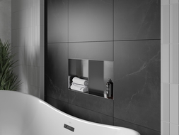 Mexen X-Wall-NR raft încastrat fără flanșă cu raft 60 x 30 cm, gri pistol periat - 19E1603010S