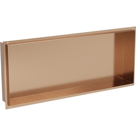 Mexen X-Wall-NR keret nélküli mélyedéses polc 75 x 30 cm, kefélt réz - 19C1753010