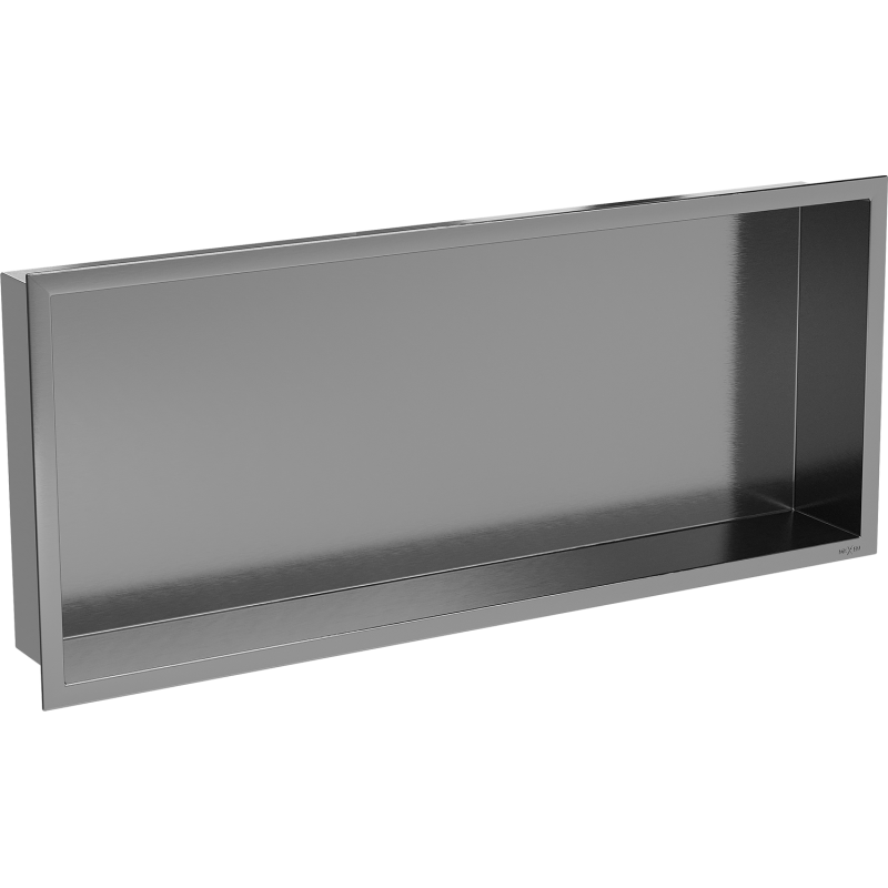 Mexen X-Wall-R raft în nișă cu flanșă 75 x 30 cm, gri închis periat - 19E0753010