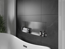 Mexen X-Wall-NR raft încastrat fără ramă 90 x 30 cm, gri armă periat - 19E1903010