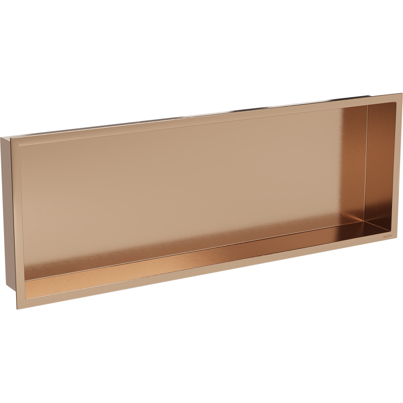 Mexen X-Wall-R fülkés polc peremmel, 90 x 30 cm, kefélt réz - 19C0903010