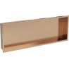Mexen X-Wall-R fülkés polc peremmel, 90 x 30 cm, kefélt réz - 19C0903010