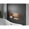 Mexen X-Wall-R fülkés polc peremmel, 90 x 30 cm, kefélt réz - 19C0903010