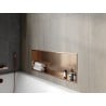 Mexen X-Wall-R fülkés polc peremmel, 90 x 30 cm, kefélt réz - 19C0903010