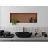 Mexen X-Wall-R raft încastrat cu flanșă 90 x 30 cm, cupru periat - 19C0903010