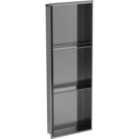 Mexen X-Wall-NR poliță de nișă fără flanșă cu raft 90 x 30 cm, gri armă periat - 19E1903010S