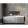 Mexen X-Wall-NR raft încastrat fără bordură cu poliță 90 x 30 cm, gri armă periat - 19E1903010S