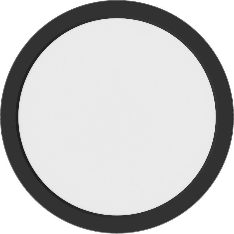 Mexen LDSR felületre szerelhető LED mennyezeti lámpa 30 cm átmérőjű, 24 W, Semleges - 4000K, 1920 lm, fekete