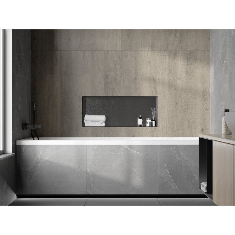 Mexen X-Wall-NR raft fărăr margine 75 x 30 cm, gri armat periat - 19E1753010