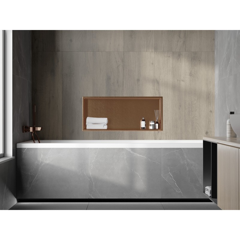 Mexen X-Wall-R falcspolc peremmel 75 x 30 cm, kefeített réz - 19C0753010