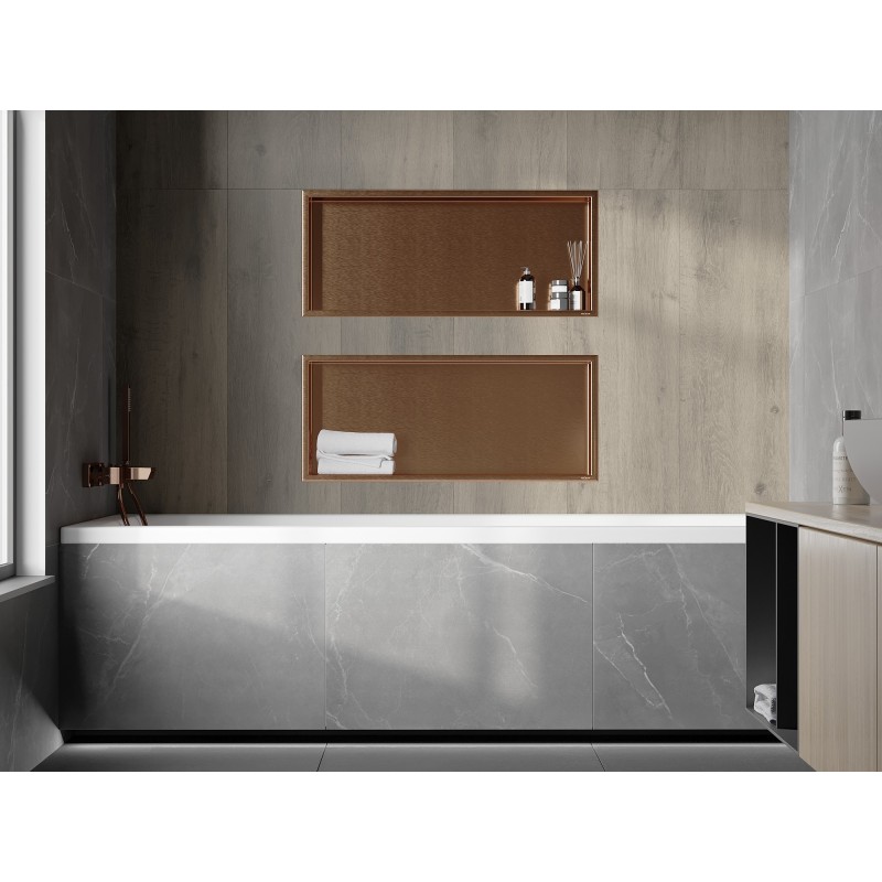 Mexen X-Wall-R falcspolc peremmel 75 x 30 cm, kefeített réz - 19C0753010