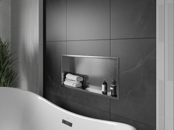 Mexen X-Wall-R fülkeres polc peremmel 75 x 30 cm, gun gray kefélt - 19E0753010