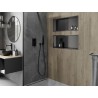 Mexen X-Wall-R raft în nișă cu flanșă 75 x 30 cm, gri închis periat - 19E0753010