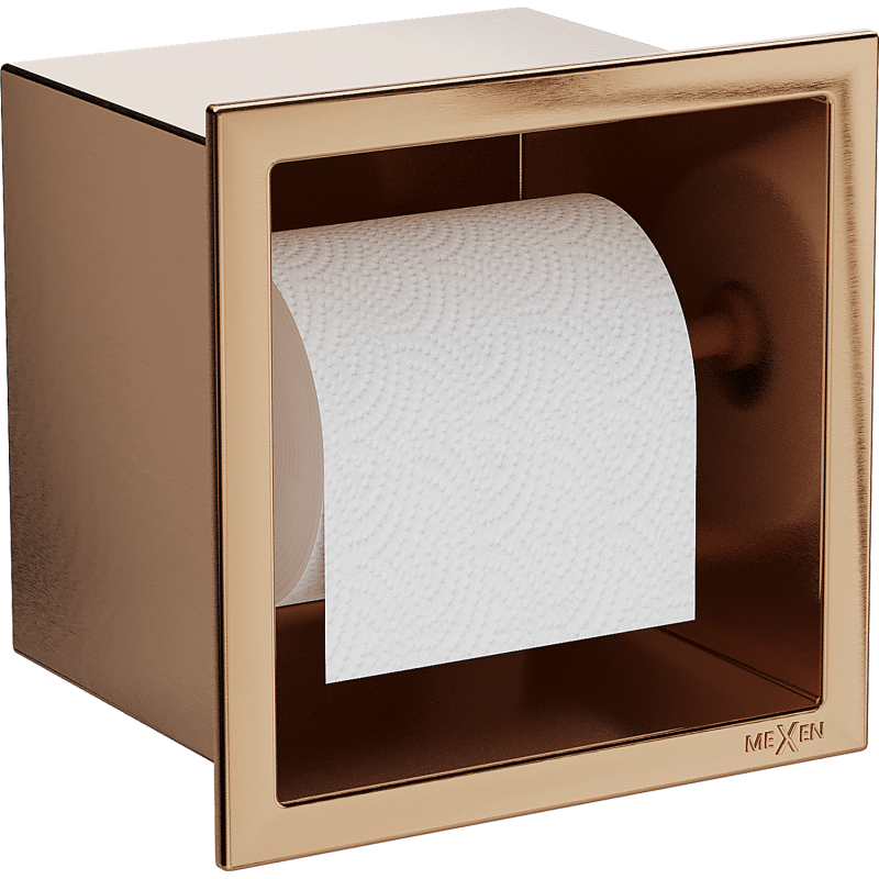 Mexen X-Wall-P WC-papír tartó, csiszolt réz - 19C3