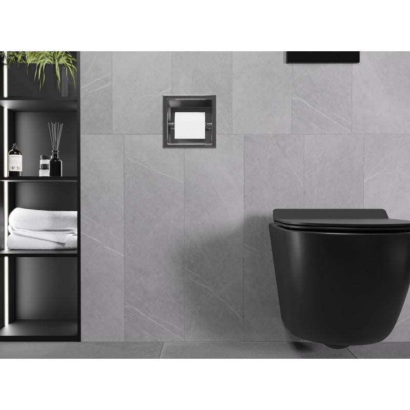 Mexen X-Wall-P WC-papírtartó, kefe hatású szürke - 19E3
