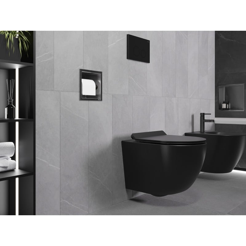 Mexen X-Wall-P WC-papírtartó, kefe hatású szürke - 19E3