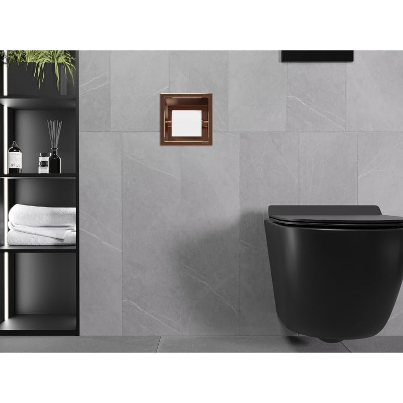 Mexen X-Wall-P WC-papír tartó, csiszolt réz - 19C3