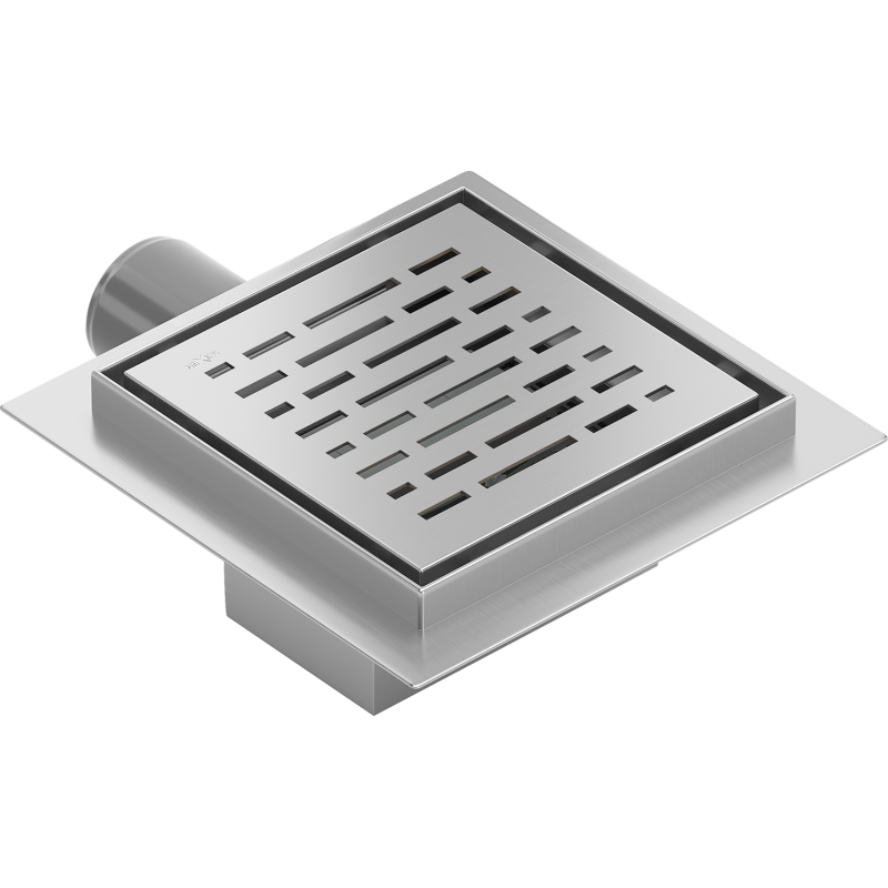 Mexen Flat-Q M01 padlóösszefolyó négyzet alakú 12 x 12 cm, inox - 1010312
