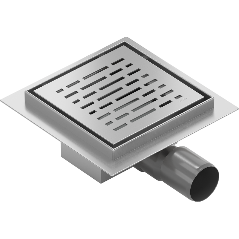 Mexen Flat-Q M01 négyzet alakú padlóösszefolyó 15 x 15 cm, inox - 1010315
