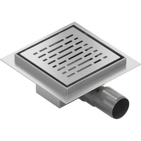 Mexen Flat-Q M01 négyzet alakú padlóösszefolyó 15 x 15 cm, inox - 1010315