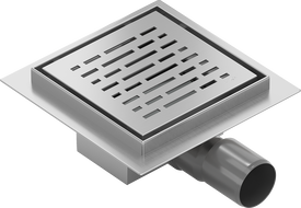 Mexen Flat-Q M01 scurgător pătrat de podea 15 x 15 cm, inox - 1010315