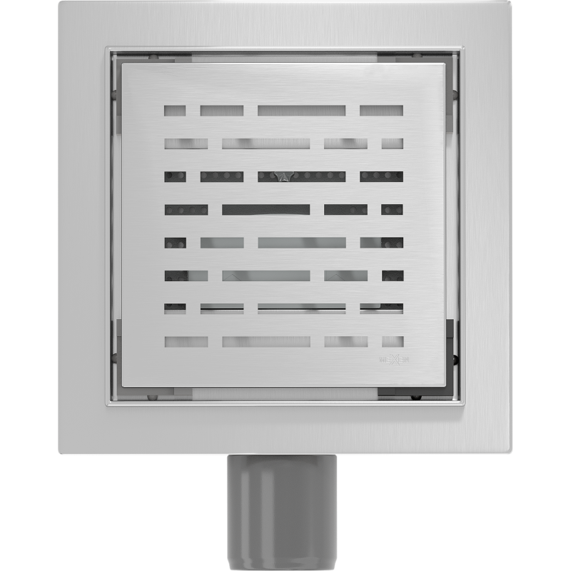 Mexen Flat-Q M01 scurgător pătrat de podea 15 x 15 cm, inox - 1010315