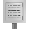 Mexen Flat-Q M01 scurgător pătrat de podea 15 x 15 cm, inox - 1010315