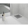 Mexen Flat-Q M01 padlóösszefolyó négyzet alakú 12 x 12 cm, inox - 1010312
