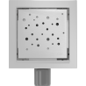 Mexen Flat-Q M12 Padlószintbe épített négyzet alakú padlóösszefolyó 12 x 12 cm, inox - 1010412