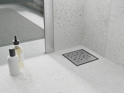Mexen Flat-Q M12 Padlószintbe épített négyzet alakú padlóösszefolyó 12 x 12 cm, inox - 1010412