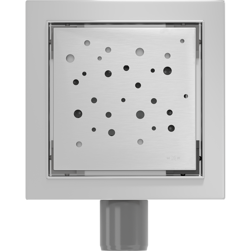 Mexen Flat-Q M12 padlószint alatti négyzet alakú lefolyó 15 x 15 cm, inox - 1010415