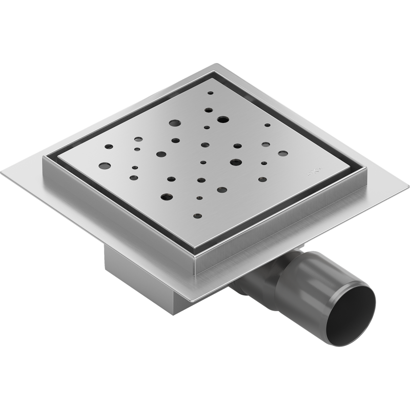 Mexen Flat-Q M12 sifon de podea pătrat 15 x 15 cm, inox - 1010415
