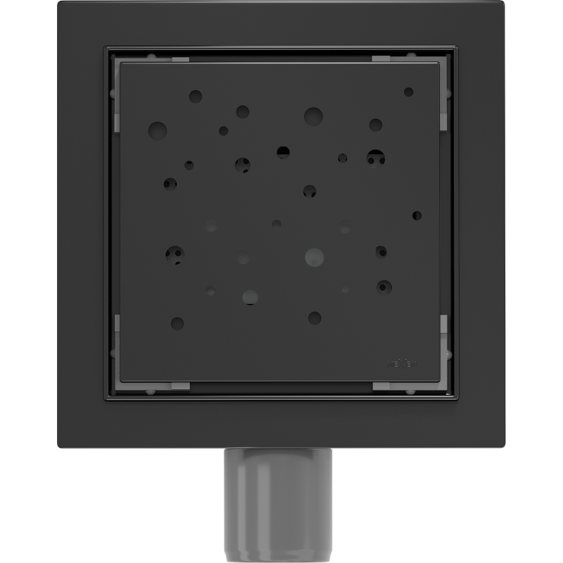 Mexen Flat-Q M12 grătar de podea pătrat 15 x 15 cm, negru - 1710415