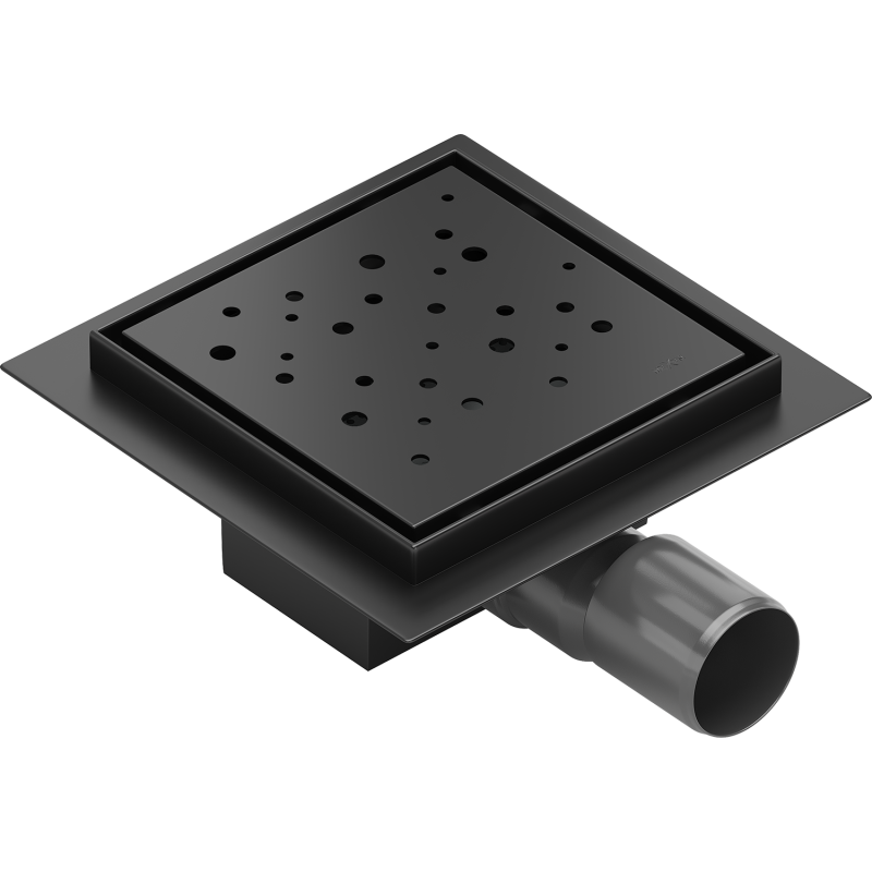 Mexen Flat-Q M12 grătar de podea pătrat 15 x 15 cm, negru - 1710415