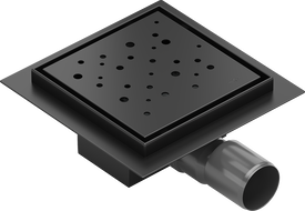 Mexen Flat-Q M12 grătar de podea pătrat 15 x 15 cm, negru - 1710415