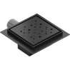 Mexen Flat-Q M12 grătar de podea pătrat 15 x 15 cm, negru - 1710415