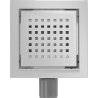 Mexen Flat-Q M08 padló összefolyó négyzet alakú 12 x 12 cm, inox - 1010512