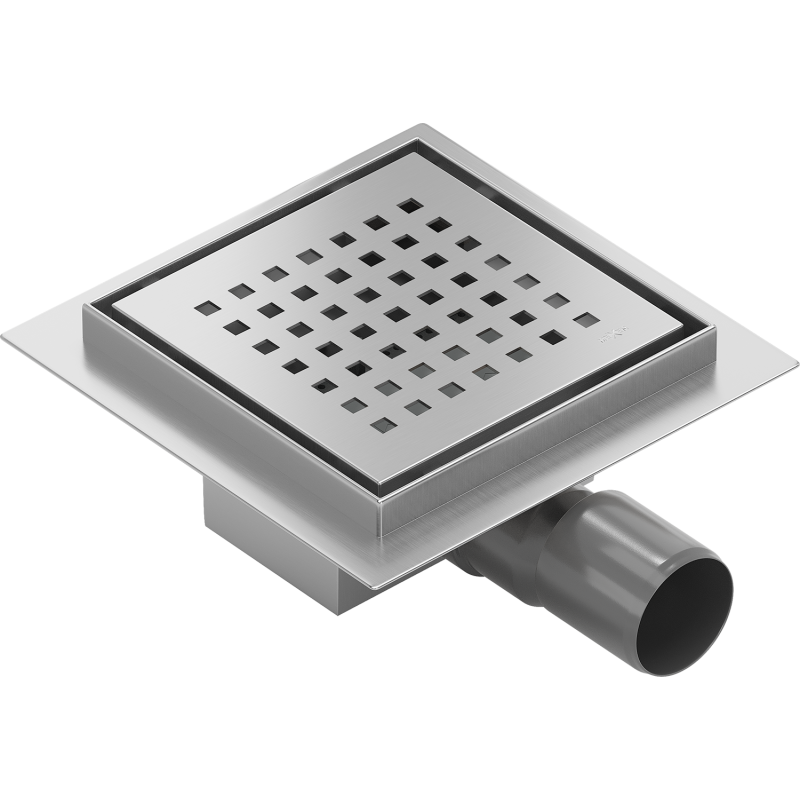 Mexen Flat-Q M08 padló összefolyó négyzet alakú 12 x 12 cm, inox - 1010512
