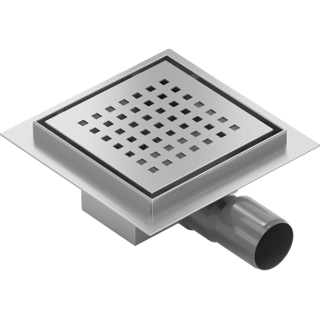 Mexen Flat-Q M08 padló összefolyó négyzet alakú 12 x 12 cm, inox - 1010512