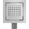 Mexen Flat-Q M08 scurgere de podea pătrată 15 x 15 cm, inox - 1010515
