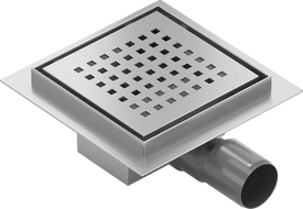 Mexen Flat-Q M08 scurgere de podea pătrată 15 x 15 cm, inox - 1010515