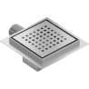 Mexen Flat-Q M08 scurgere de podea pătrată 15 x 15 cm, inox - 1010515