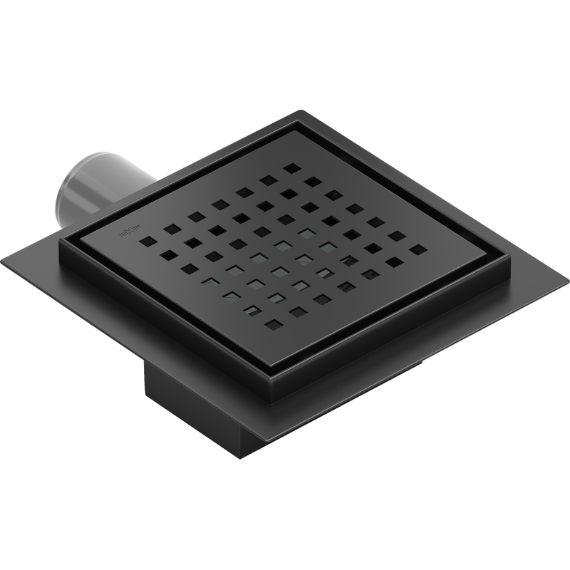 Mexen Flat-Q M08 padlóösszefolyó négyzet alakú 12 x 12 cm, fekete - 1710512