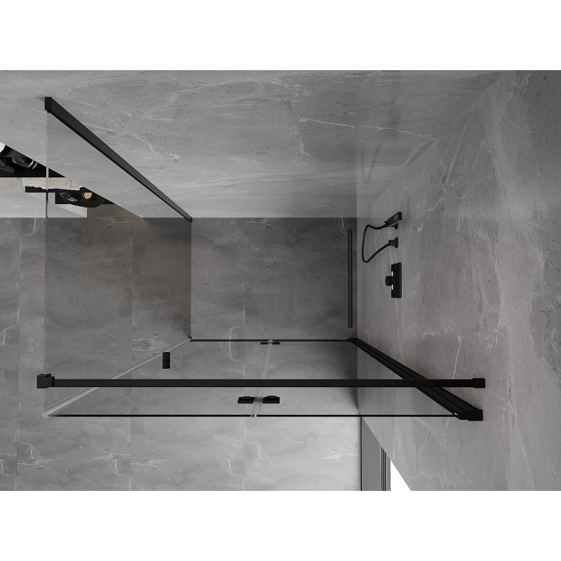 Mexen Mist-F cabina de duș pliabilă dreapta 100 x 90 cm, transparent, negru - 8A6T-100-090-70-00-P
