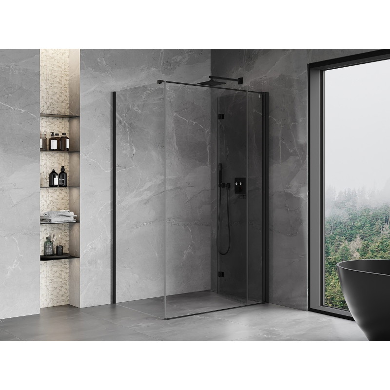 Mexen Mist-F cabina de duș pliabilă dreapta 100 x 90 cm, transparent, negru - 8A6T-100-090-70-00-P